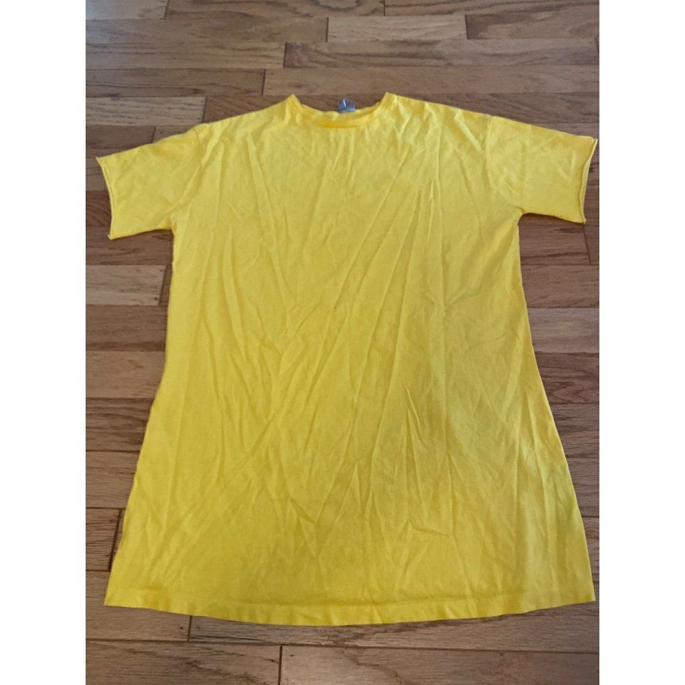 ASOS, women's yellow, short sleeve, short cotton t-shirt dress size 8